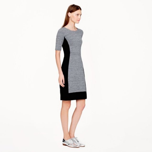 J. Crew Gray & Black Colorblock Sheath Dress - Picture 3 of 9